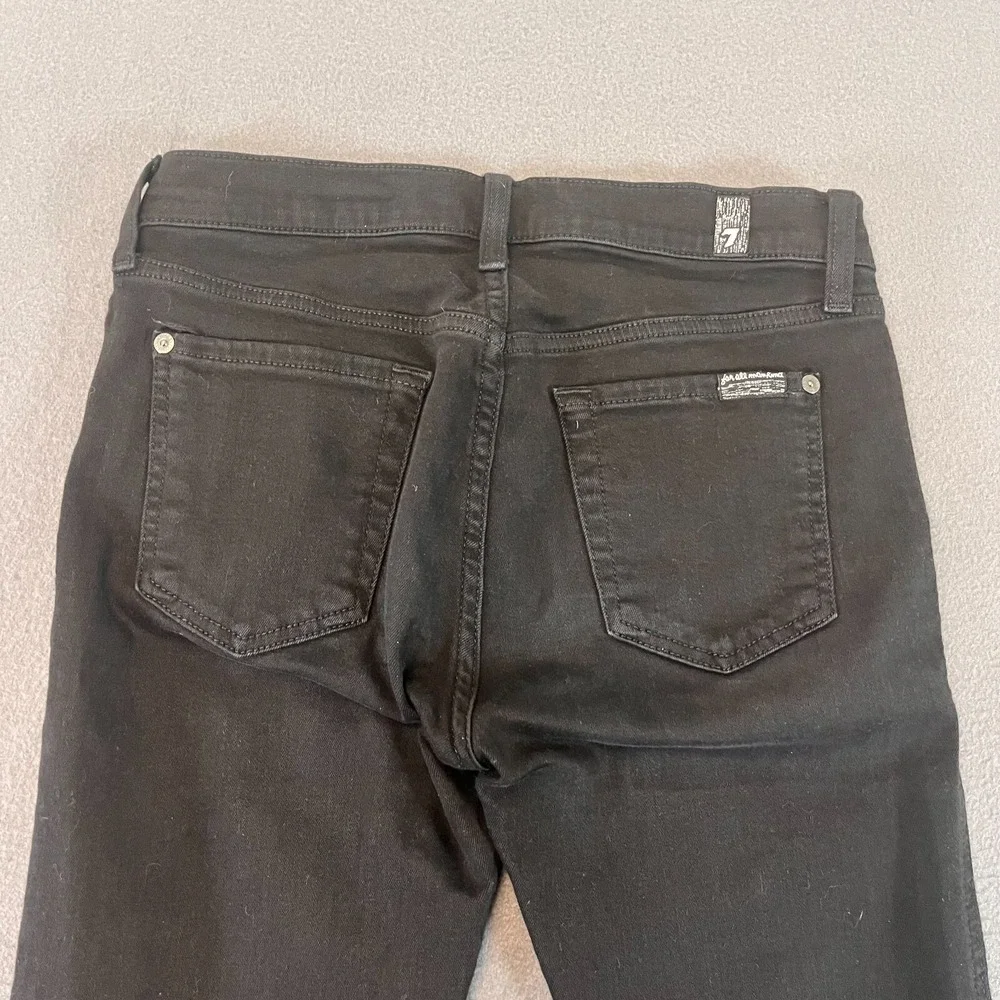 7 For All Mankind High‎ Waist Ankle Gwenevere Skinny Jeans Black Womens 28W X 26